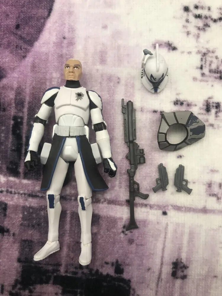 

3.75'' Star War figure anime version Clone Commander Rex model toy