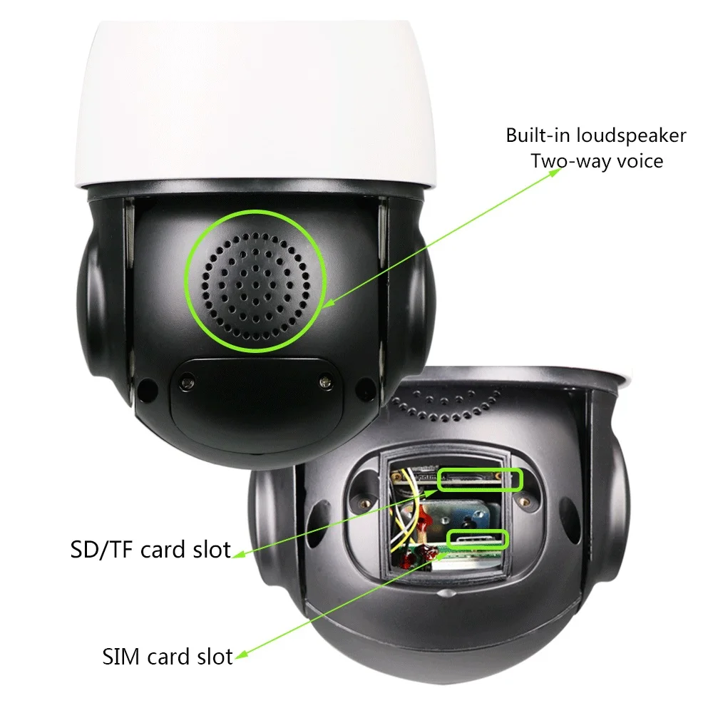 3G 4G камера для sim карты H.265 5MP Беспроводная PTZ ip Wifi скоростная купольная наружная 5X