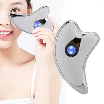 

Microcurrent Facial Scraper Massager Electric V Face Lifting Firming Beauty Scraping Instrument Facial Gua Sha Scraping Plate