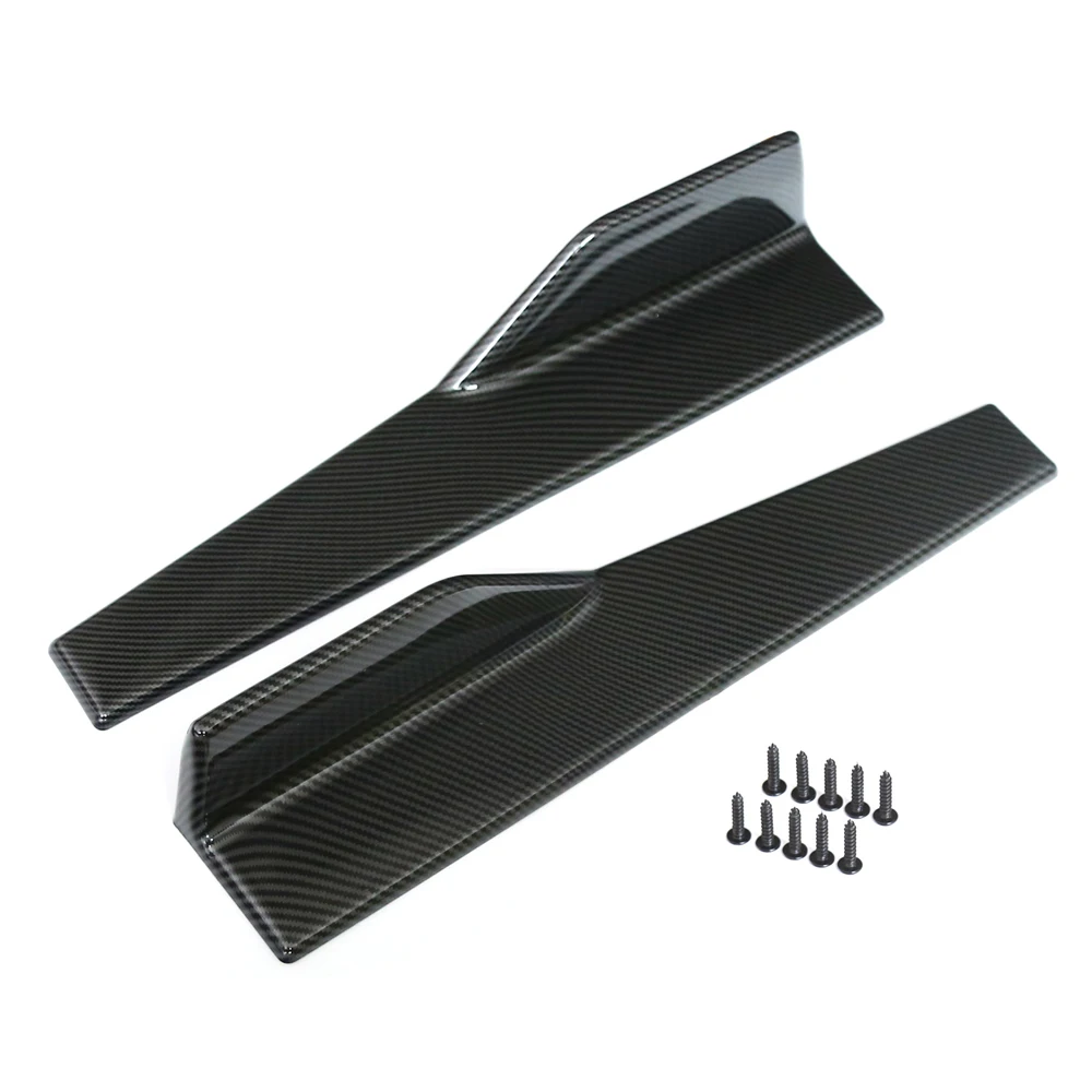 Кузов автомобиля углеродного волокна Боковая юбка против царапин разветвители PP пластиковые Winglet крылья Canard 45 см