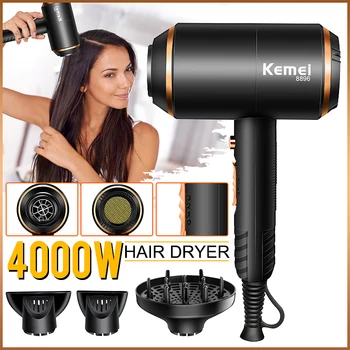 

4000W Professional Hair Dryer 110-220v Hot Cold Ionic Blow Dryer Fast Heating Household Hairdryer for Hairdressing Salon New