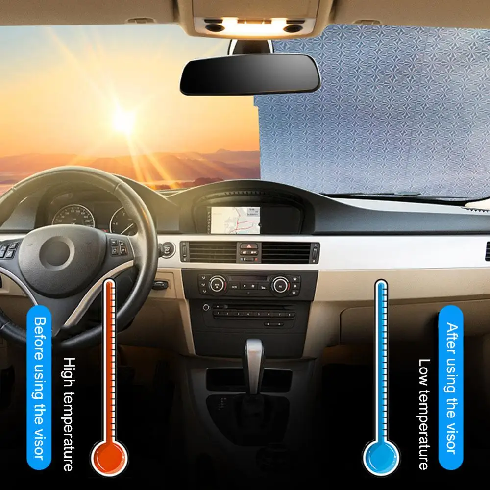 

Car Parasol Durable Foldable Auto Windshield Sunshade Car Sun Visor Front Window Cover Reflector For SUV Trucks Cars