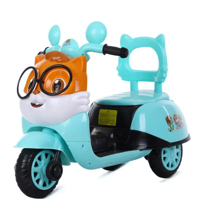New Children's Electric Motorcycle Baby Tricycle Boy and Girl Toddler Toy Stroller Charging and Sitting 5