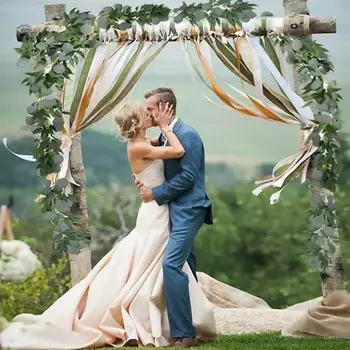 

2pcs Artificial Vine Eucalyptus Reusable Eucalyptus Rattan Garland Plants Vine Leaves Diy For Home Bathroom Garden Party Decor