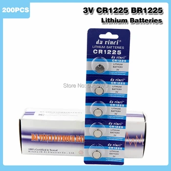 

200pcs 3v Volt Lithium CR1225 Battery LM1225 BR1225 ECR1225 KCR1225 Watch Toys Calculators Button Coin Cells Battery