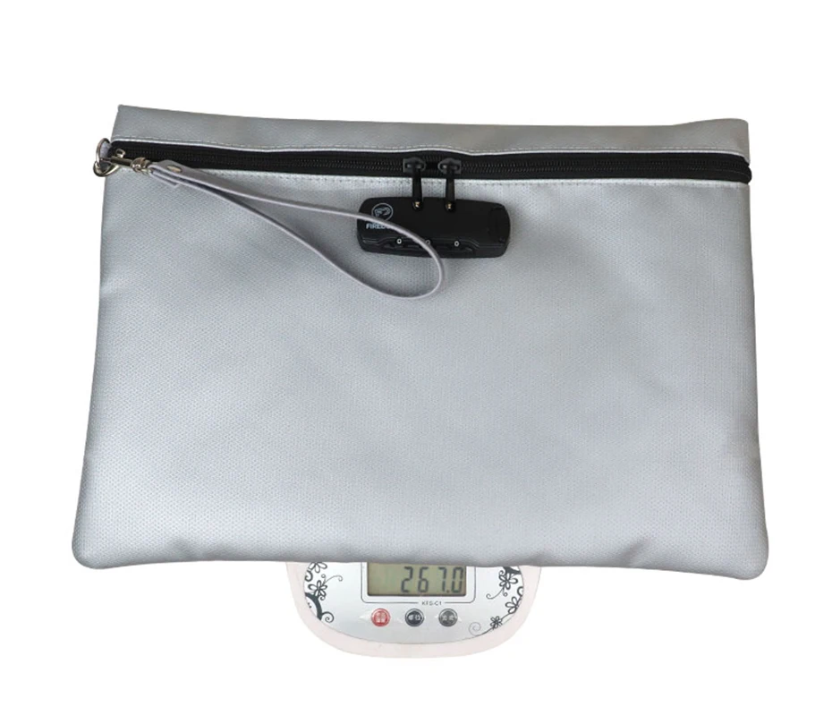portable tool chest Fireproof Document Bags Waterproof and Fireproof Money Bag NON-ITCHY Fiberglass Fabric Fireproof Safe Storage Pouch with Zipper bucket tool bag