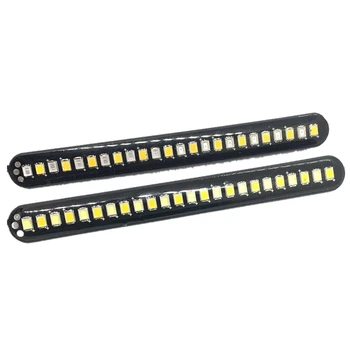 

2PCS 24 LED Turn Signals Strip Motorcycle Blinker Flowing Water Tail Brake Lights Indicator Universal Motorcycle Flashing Signal