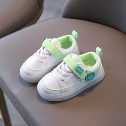 Chaussures de planche pour enfants, baskets respirantes à fond souple pour filles, petites chaussures blanches pour loisirs, sport, printemps et automne 