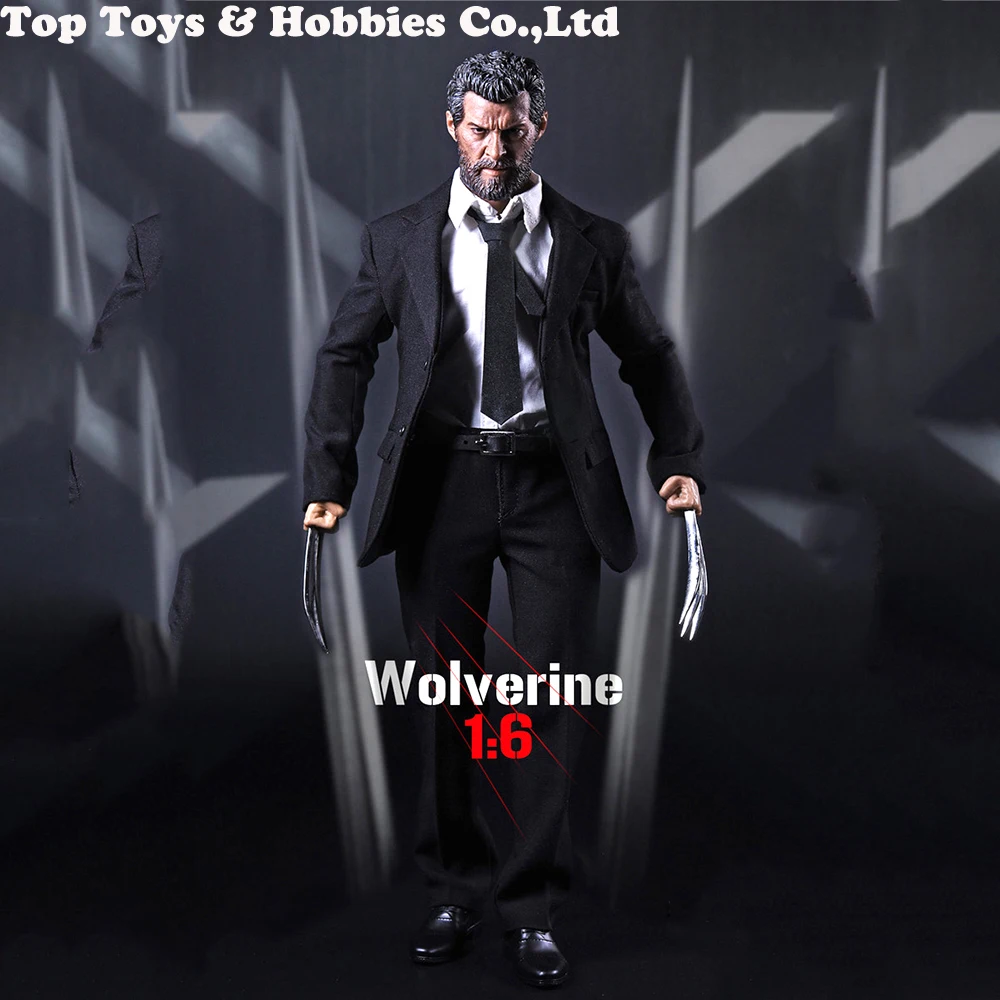 1/6 Old Logan Suit & Shoes & Artigli Set Di Vestiti Hugh Jackman Zio Lupo Anziani 12 Pollici Fai Da Te Head Suit Action Figures