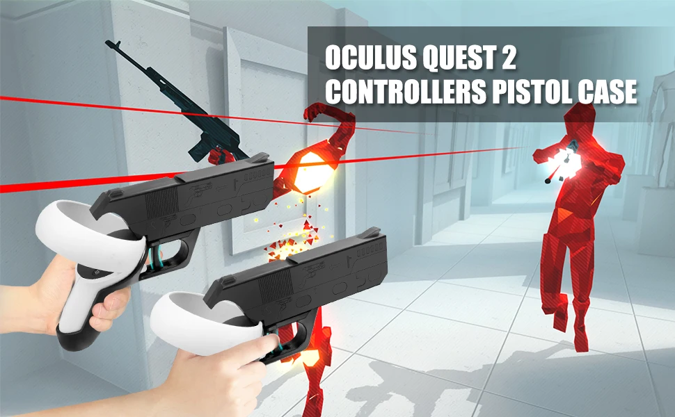 For Meta Oculus Quest 2 Gun Stock VR Controllers Enhanced FPS Gaming Shooting Experience Game Gun For Meta Quest 2 Accessories