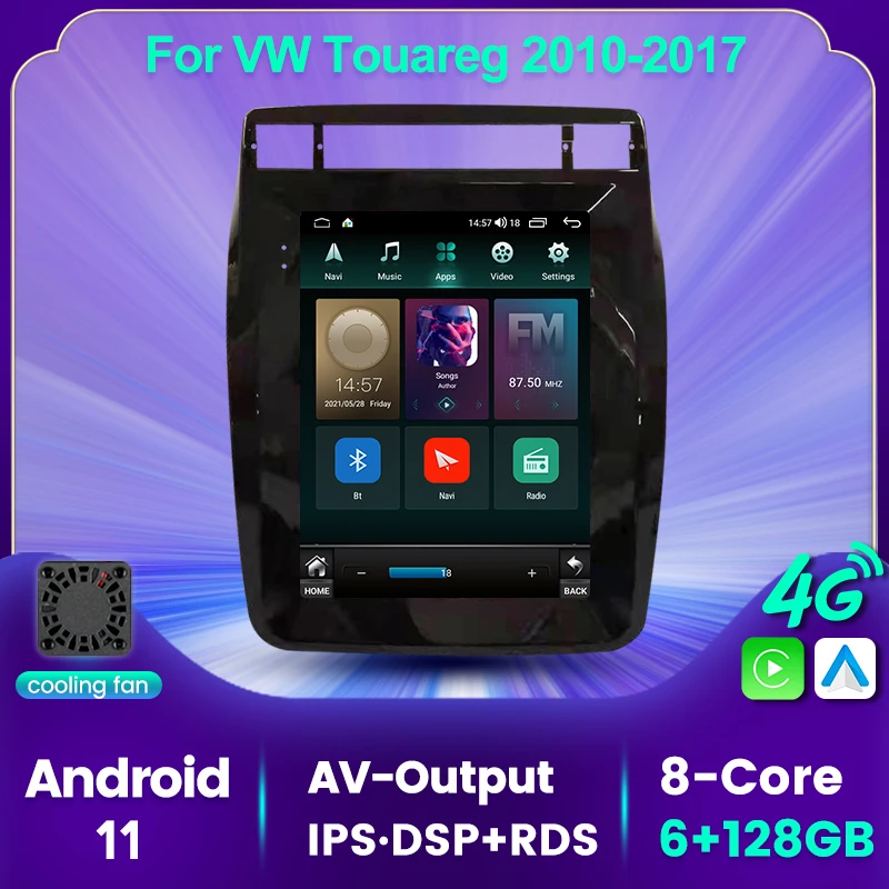 128 ГБ Android 11 Tesla стиль вертикальный 9 7 &quotэкран для Volkswagen VW Touareg 2010-2017 CarPlay GPS радио
