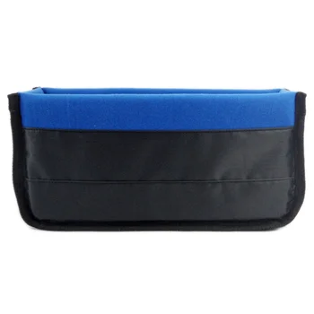 

Shockproof Dslr Slr Camera Insert Organizer Case Partition Divider Protection Case(Black+Blue)