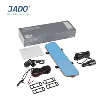 

JADO D610S 5.0 Inch TFT LCD Display Dual Lens Rearview Mirror Video Recorder 1080P Video Camera Recorder Dash Cam DVR