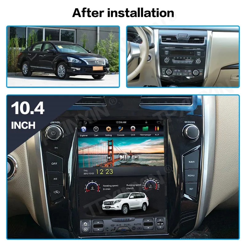 

128GB Android 9.0 Tesla Style for Nissan Teana Altima 2013 2017 Carplay GPS Car Navigation Multimedia Video Player Stereo Radio