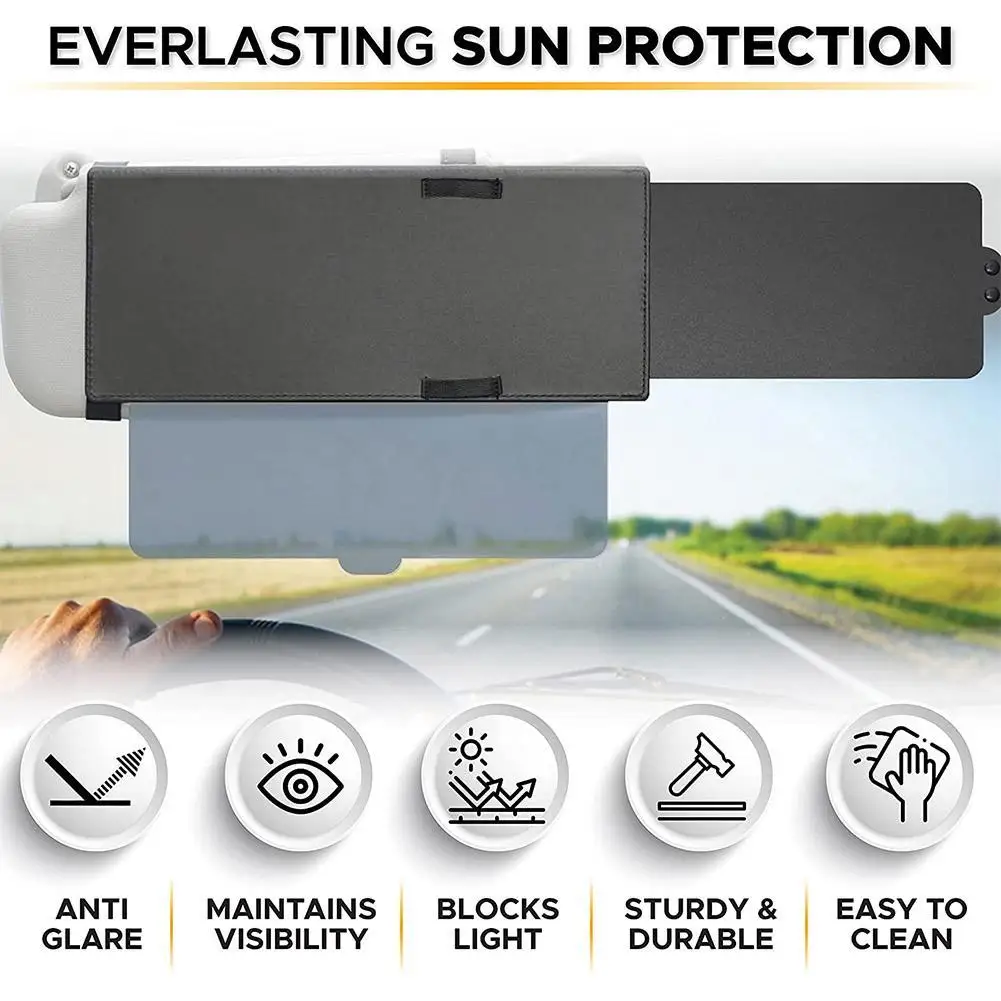 Car Sun Visor Extension Extender Shield Truck Front Side Window Shade Anti  Glare