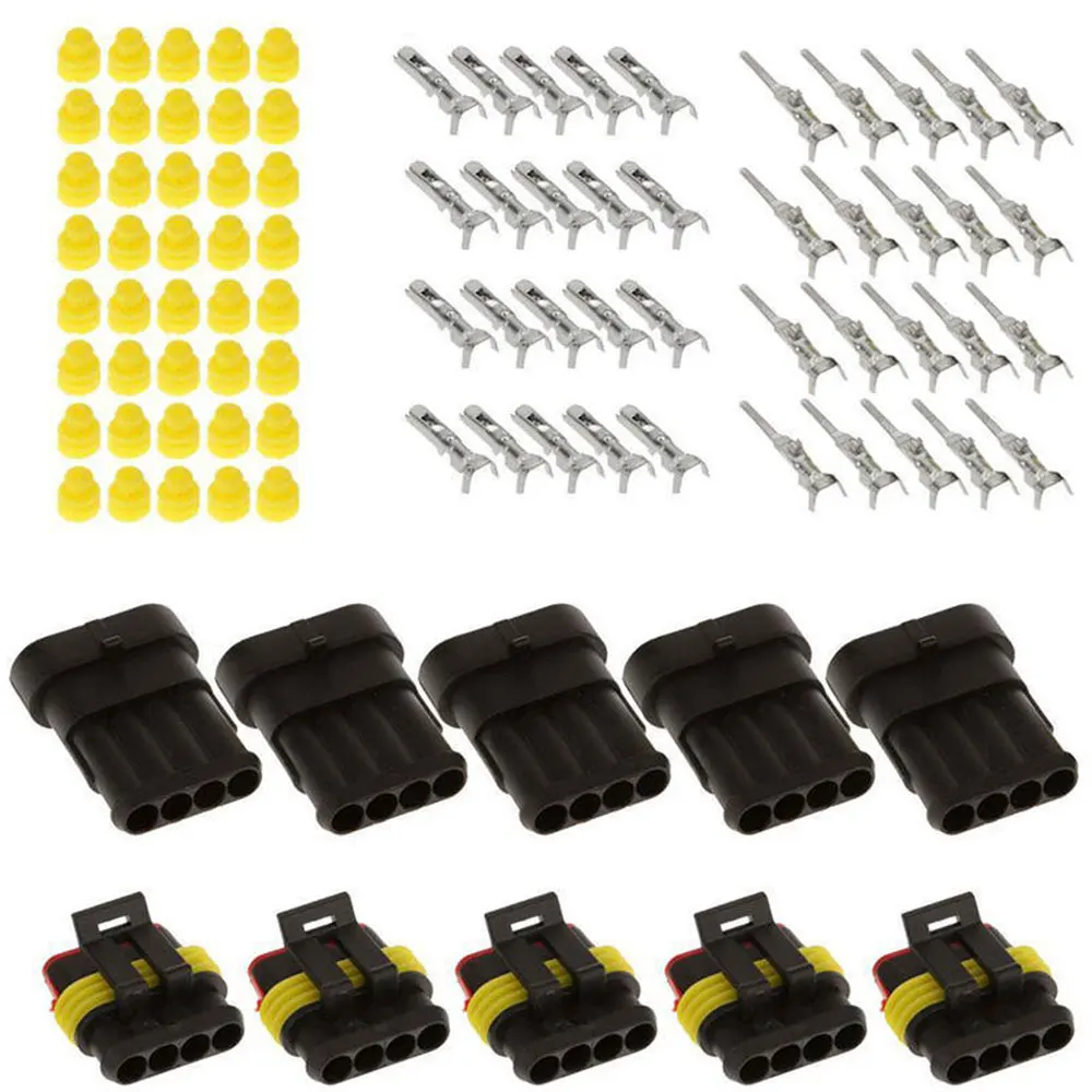 Vehemo Waterproof Male Female Car HID Connector HID Plug Socket Accessories HID Connector Xenon Lamp Electrical Wire Durable