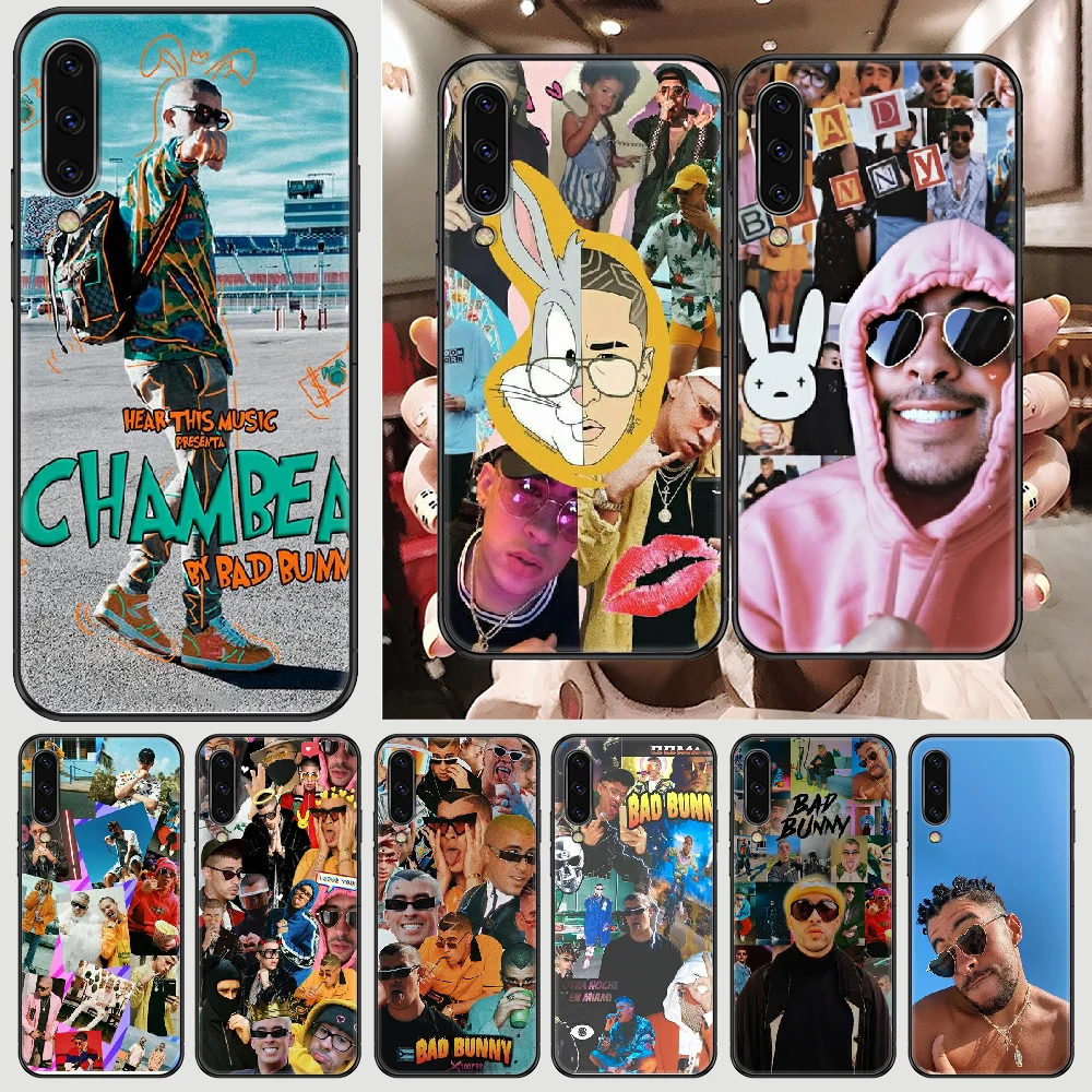 Bad Bunny Phone case For Samsung Galaxy A 3 5 7 8 10 20 21 30 40 50 51 70 71 E S 2016 2018 4G black luxury funda fashion back | Мобильные
