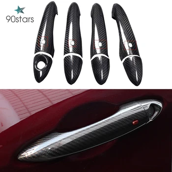 

Real Carbon Fiber Car Exterior Door Handle Grab Cover Trim Sticker Styling For Alfa Romeo Giulia 952 Stelvio 949 2017 2018