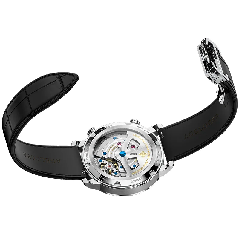 Agelocer брендовые Дизайнерские мужские часы с мировым временем Дата Запас хода автоматические роскошные часы водонепроницаемые часы из нержавеющей стали
