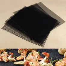 LETAOSK 2PCS Teflon Outdoor Non Stick BBQ Accessories Reusable Kitchen Cooking Mesh Grill Mat Sheet Liner 2pcs teflon non stick bbq grill mats black 15 7 x 13