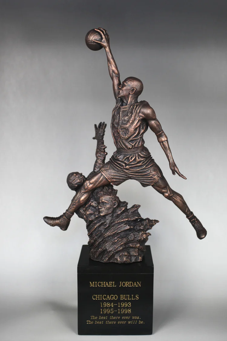 

[Limited] Large size 50cm Basketball star Chicago BULLS No.23 Michael Jordan resin figure statue toys Collection model gift