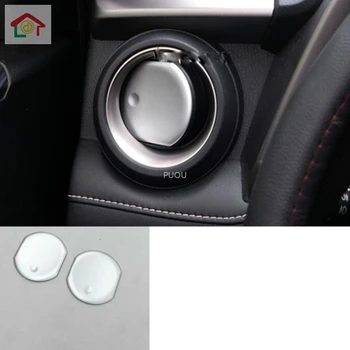 

For Toyota RAV4 2016 2017 2018 ABS chrome front Air conditioning Outlet Vent switch styling garnish cover frame lamp trim 2pcs