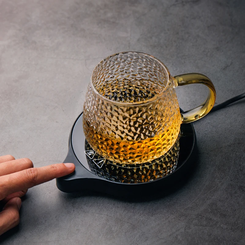 200W Cup Heater Mug Warmer 100°C Hot Tea Makers Warmer Coaster 5 Gear Cup Heaters Coffee Milk Tea Heating Pad 110V/220V 4