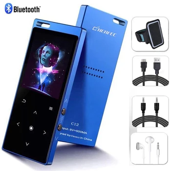

Bluetooth MP3 Player Built-in Speaker Metal 1.8 Inch 8GB/16GB Touch Key HIFI Lossless Sound Music Player with FM Support TF Card