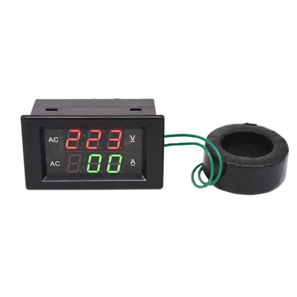 Цифровой амперметр вольтметр напряжение Детектор светодиодный цифровой дисплей AC 500 в вольтметр 0-50A Амперметр измеритель напряжения вольт