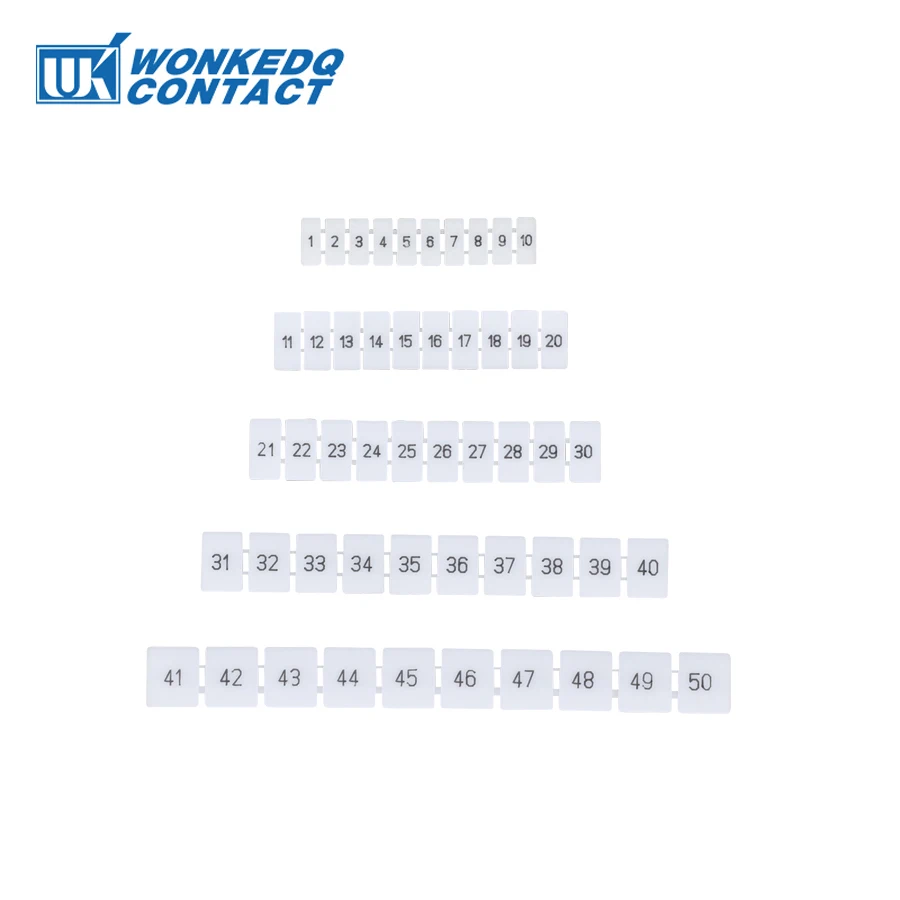 

ZB10 Zack Marker Strips With Standard Numbering With Blank for UK and ST and PT DIN Rail Terminal Blocks 10Pcs