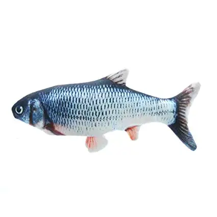 30 см интерактивная электронная игрушка для кошек, usb зарядка, 3D моделирование в форме рыбы, кошачья мята, игрушки для кошек, товары для игр, Прямая поставка - Цвет: Electric 1