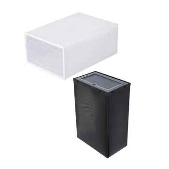 

6 Pcs Transparent Shoe Box Flip Design Plastic Storage Case Organizer Dustproof Clear Plastic Shoe Storage Boxes for Home