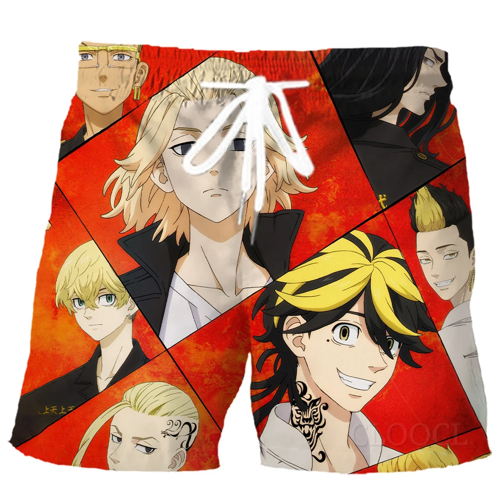 

Шорты HX с японским мультяшным принтом манга для мужчин и женщин, спортивные повседневные штаны с карманами, Токийский призрак, Новинка