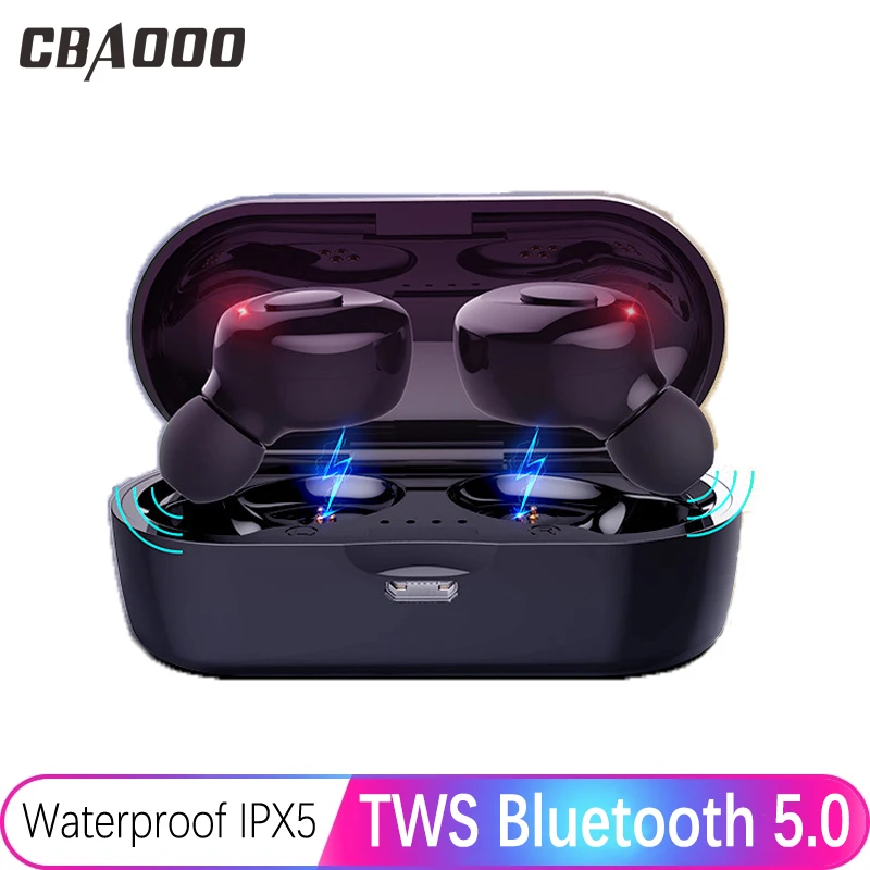 CBAOOO XG15 TWS Bluetooth 5,0 наушники в ухо мини беспроводные наушники HiFi спортивные стереонаушники IP5 Водонепроницаемая гарнитура без головок