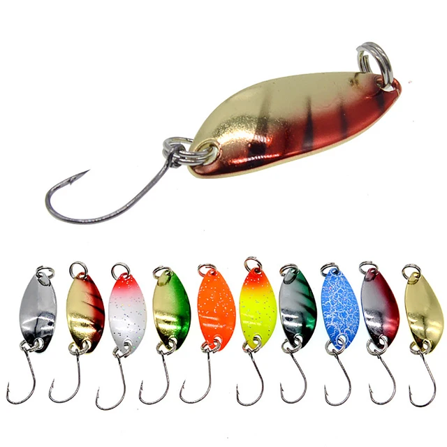 5Pcs Fishing Lure Baits Hard Metal Spinner Baits Single Hook