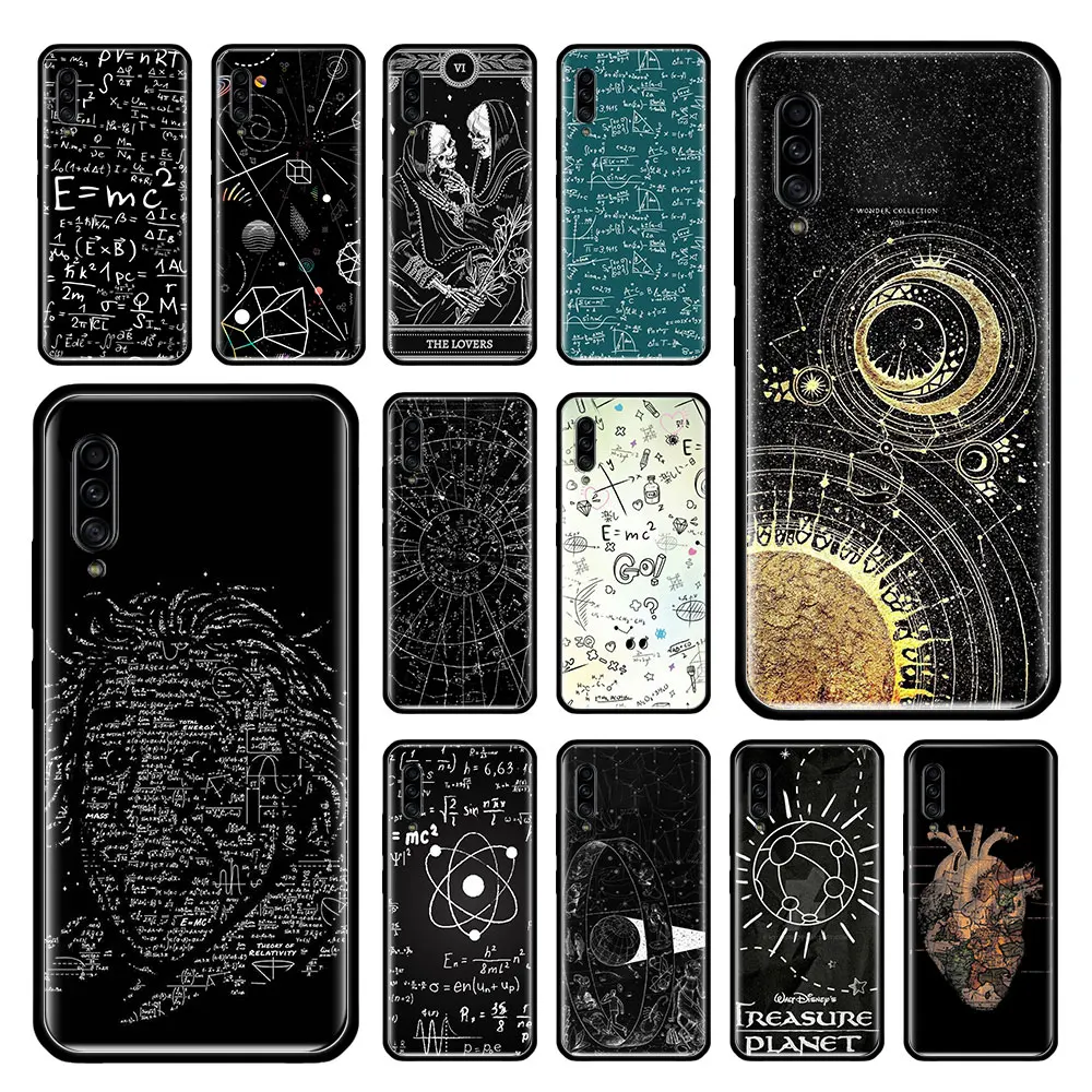 Чехол mc2 с математикой E = mc для Samsung Galaxy A50 A70 A70s A50s A80 A40 A30 A20e A20s A10e A10 черный мягкий