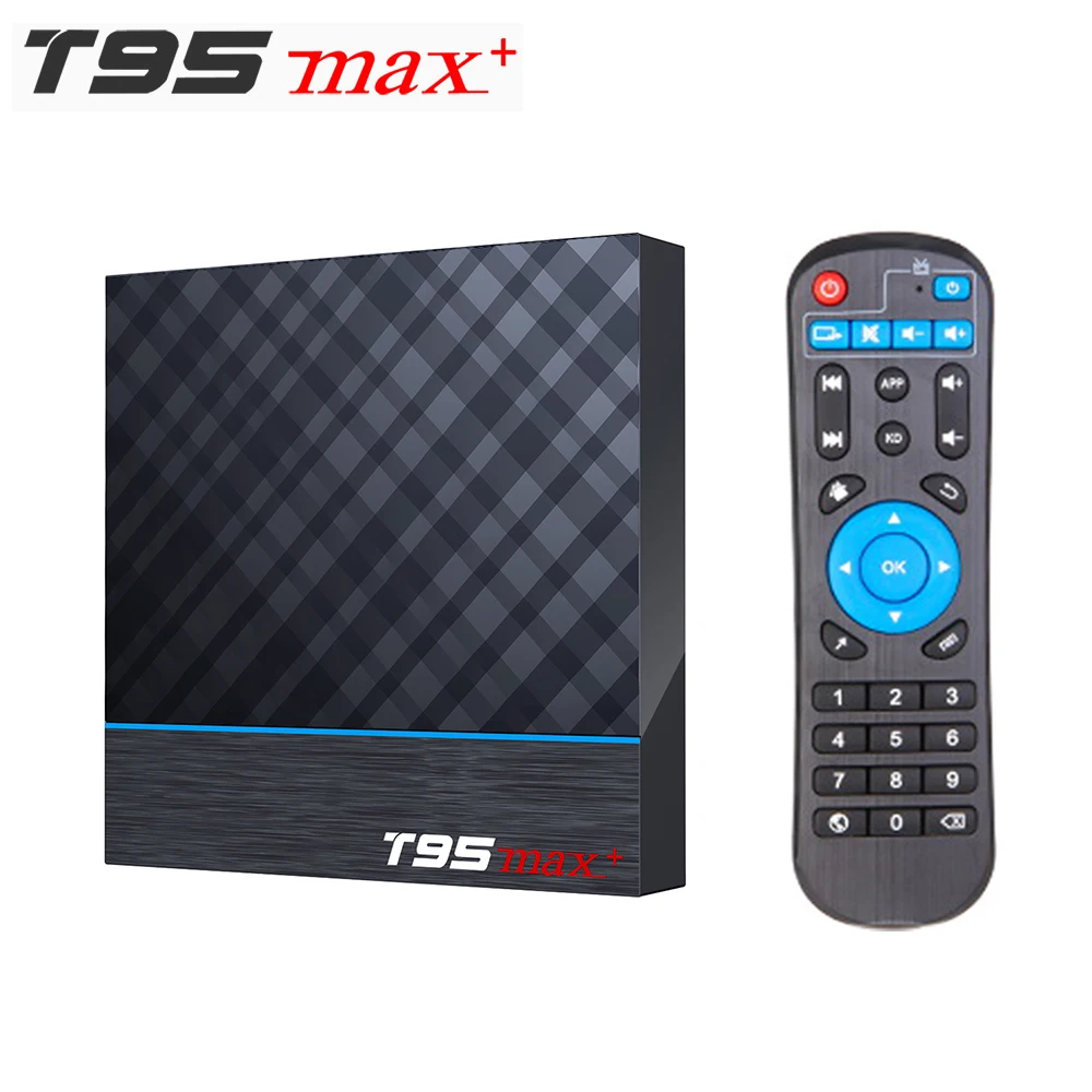 T95 MAX Plus приставка Amlogic S905X3 Android 9,0 4G 32G/64G 2,4G& 5G двойной Wifi Bluetooth 4K домашний Медиаплеер Smart tv box