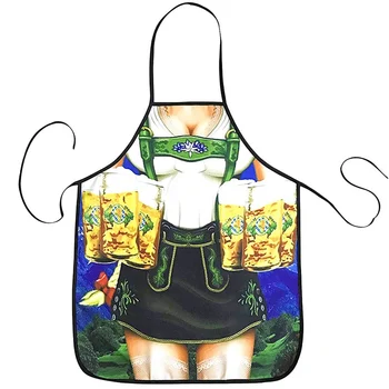 

Drinking Man Beer Print Pattern Apron Chef Waiter Kitchen Cook Apron Polyester Halter Bib For Novelty Cooking Kitchen Apron