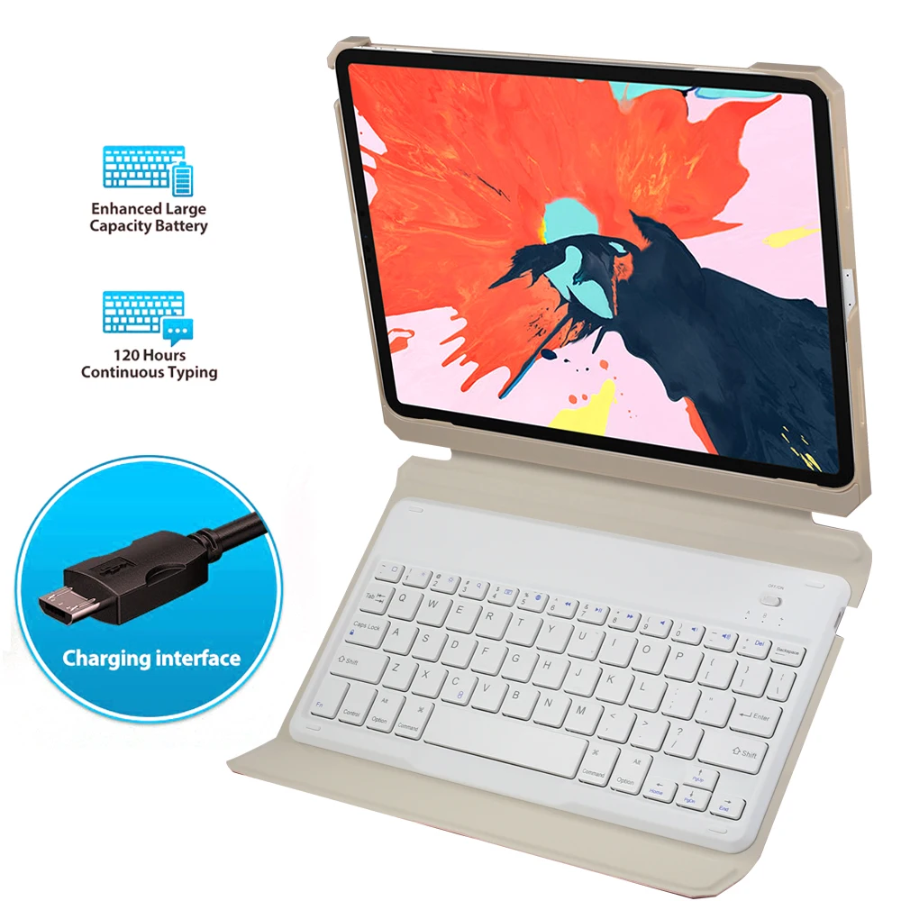 Для iPad Pro Съемная американская Bluetooth клавиатура Магнитный адсорбционный кронштейн чехол для планшета с клавиатурой