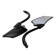 2 шт заднего вида дымовые синие стеклянные боковые зеркала для мотоциклов круизер чоппер