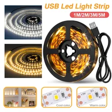 

DC 5V USB LED Strips 2835 White Warm White Tira LED Strip Light TV Background Lighting Tape Home Decor Lamp 1- 5m