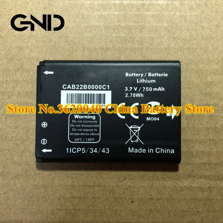 GND 3 7 V 750mAh 2.78Wh CAB22B0000C1 запасная батарея для alcatel мобильный телефон Li Ion bateria литий