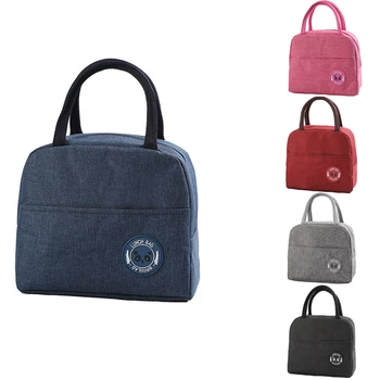 

JHD-Fresh Cooler Bags Waterproof Portable Zipper Thermal Lunch Bags for Women Convenient Lunch Box Tote Food Bags