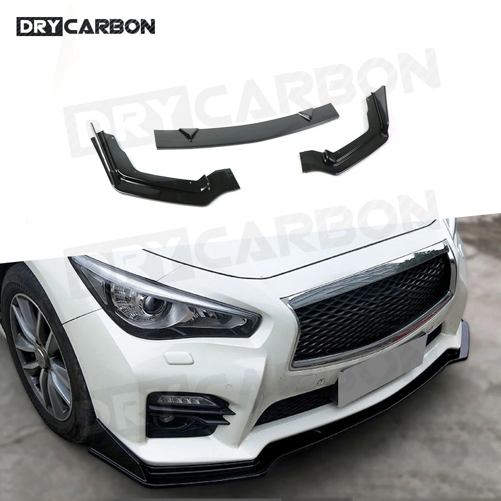 3 PCS ABS Front Lip Spoiler Splitter Trim Klappen Für Infiniti Q50 Q50S