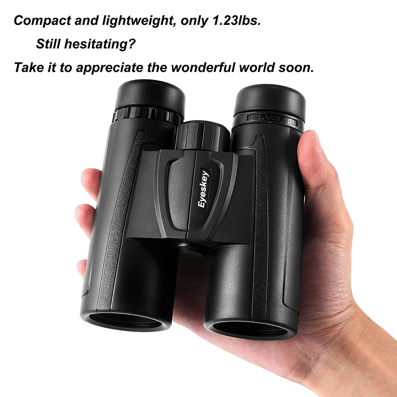 Eyeskey 10x42 HD бинокль профессиональный Компактный телескоп мощный Bak4 ночное видение охотничий прицел