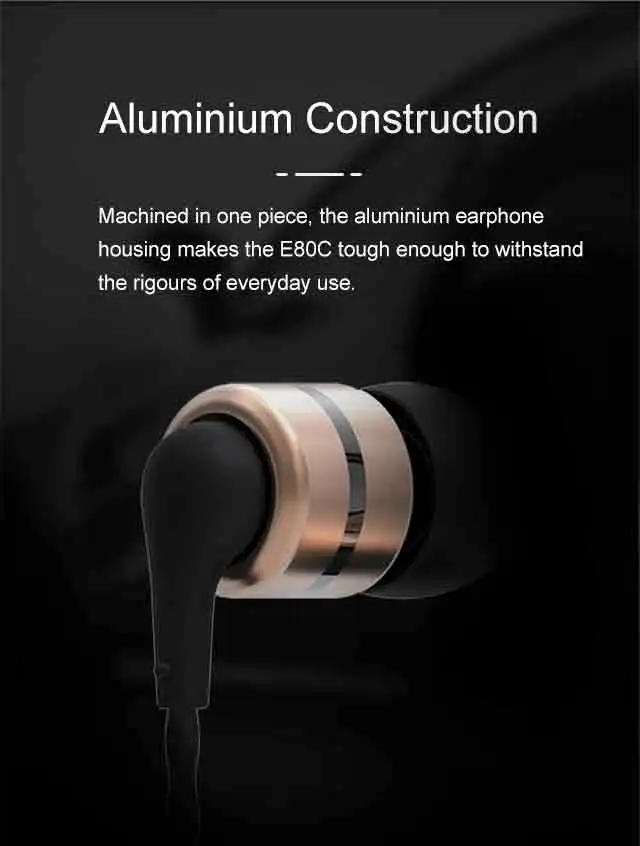 SoundMAGIC E80C Wired Earbuds In-Ear HiFi Earphones with Mic headphones for tv