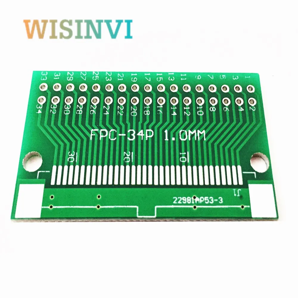 5 шт./лот двухсторонняя 0 мм 1 FFC FPC 34 P контакта до 2 54 DIP Moudle PCB плата адаптер