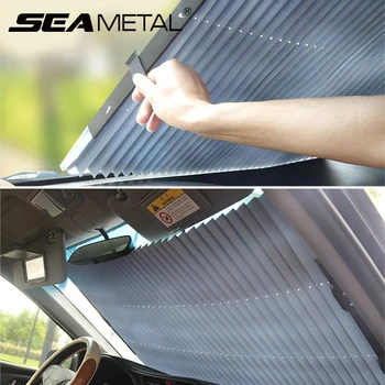 

Car Window Sunshade Cover Retractable Foldable Windshield Cover Shield Curtain Auto Sun Shade Block Anti-UV Windscreen Shade