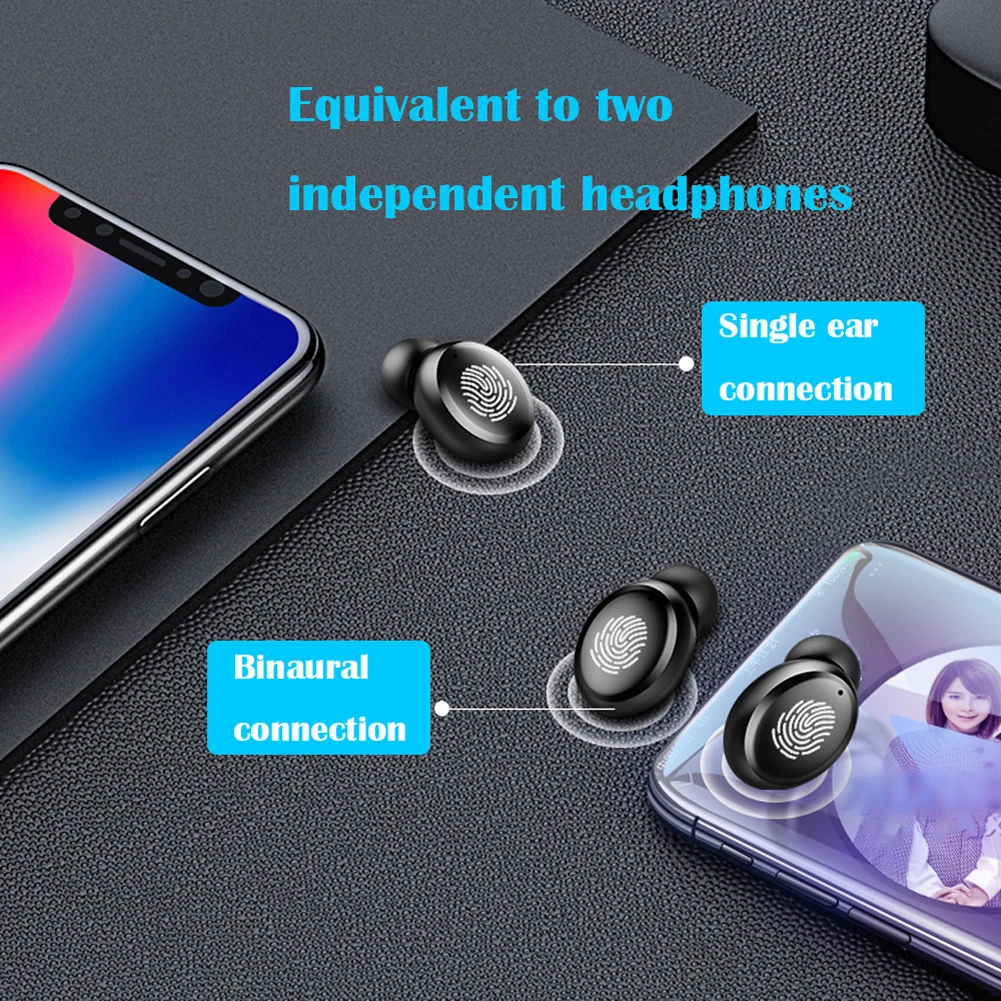 Новые беспроводные мини наушники Bluetooth для Android IOS с сенсорным управлением