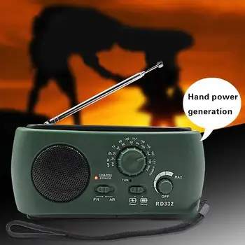 

Sloar Hand-Cranked Solar FM / AM Radio Flashlight Multi-Function Radio Emergency Charger USB Charger